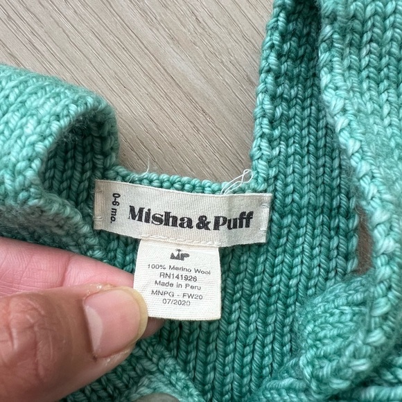 Misha and Puff Celadon Baby Popcorn Romper and Booties Bundle - Picture 4 of 7